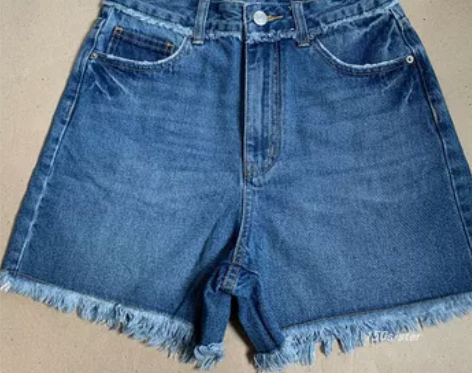 牛仔短裤 高腰夏女 a字 薄款 热裤 感...