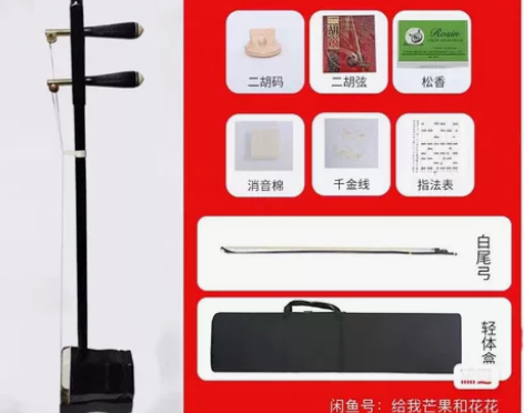 鸣飞红木二胡黑檀二胡初学者二胡乐器拉弦演奏...