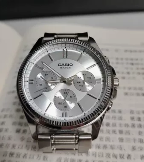 卡西欧石英表 mtp1374狗牙圈轻微使用...