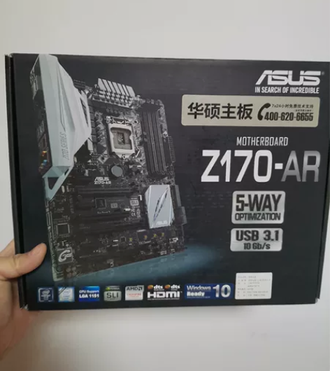 华硕Z170 AR主板。带原盒。有挡板。9...