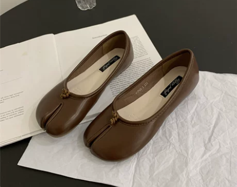 分趾猪蹄奶奶单鞋女平底2022年春季韩版 ...