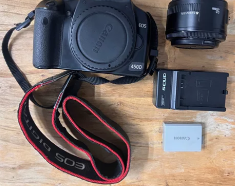 佳能450D单反数码相机外加50定焦镜头,...