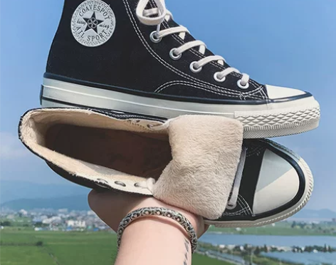 1970s加大码男鞋加绒45码46 加毛高...