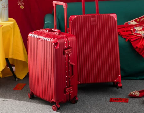 红色行李箱新娘嫁妆结婚拉杆箱子婚礼婚嫁密码...