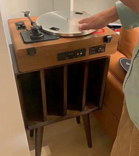 全新实木松木杂志柜黑胶唱片机柜，可放40张...