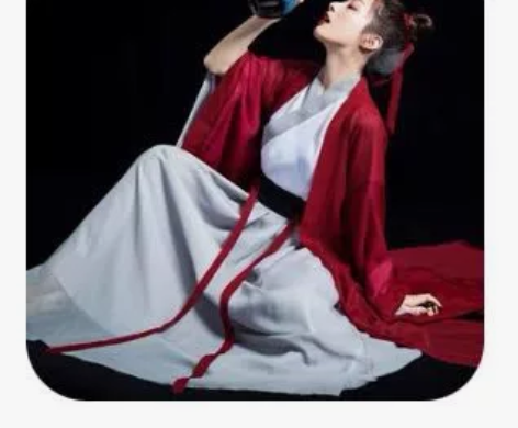侠客汉服女古风红颜古装,酒红成人汉服四件套...