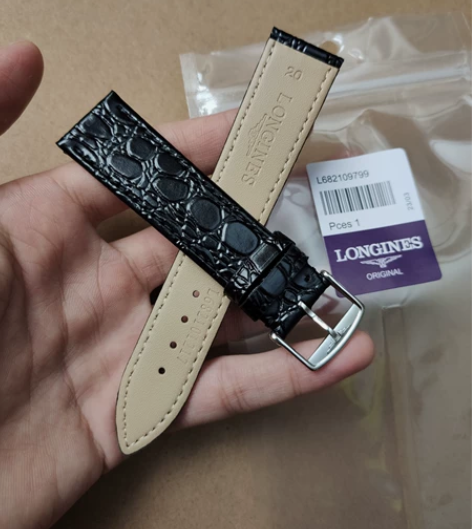 浪琴瑰丽表带律雅皮表带真皮嘉岚皮表链原装鳄...