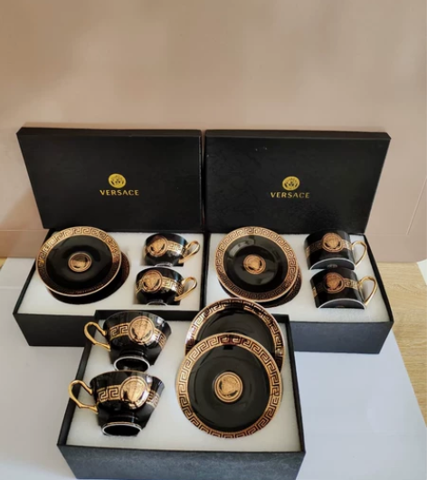 新品黑釉范思哲餐具套装，咖啡杯碟套装，  ...