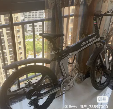 9成新正步折叠电动车山地车自行车助力车隐形...