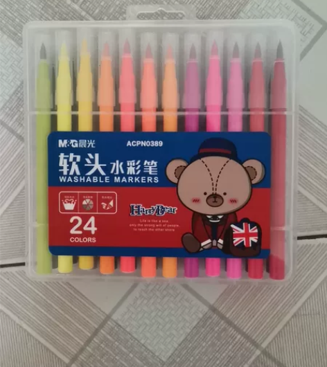 晨光文具水彩笔软头 适用人群:学生 安全标...