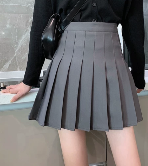 白色百褶裙灰色百褶裙比较百搭的两款短裙 全...