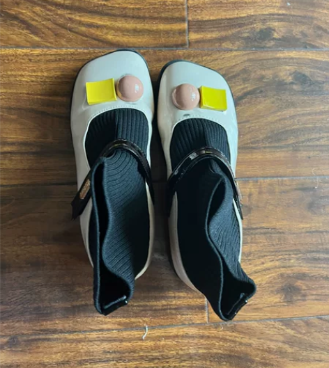 女童漆皮糖果时装靴34码内长约22.1cm...