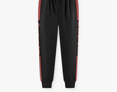 太平鸟男装休闲裤男红边束腿裤韩版修身运动裤...