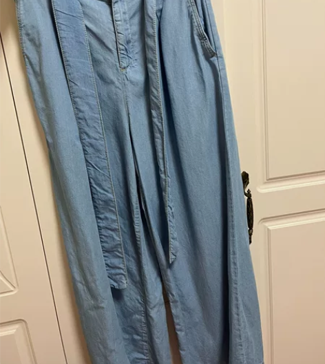 zara九分阔腿牛仔裤 很柔软￥26