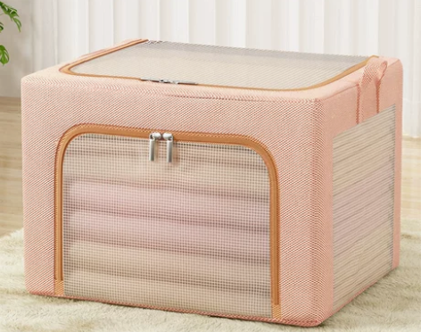 加厚棉麻衣服收纳箱布艺衣物整理盒折叠衣柜大...