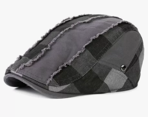 格纹前进帽贝雷帽毛边做旧后封口鸭嘴帽格子户外遮阳帽时尚潮流出... 格纹前进帽贝雷帽毛边做旧后封口鸭嘴帽格子户外遮阳帽时尚潮流出...