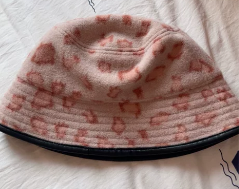 粉色豹纹渔夫帽 M码全新55cm(含)-6...