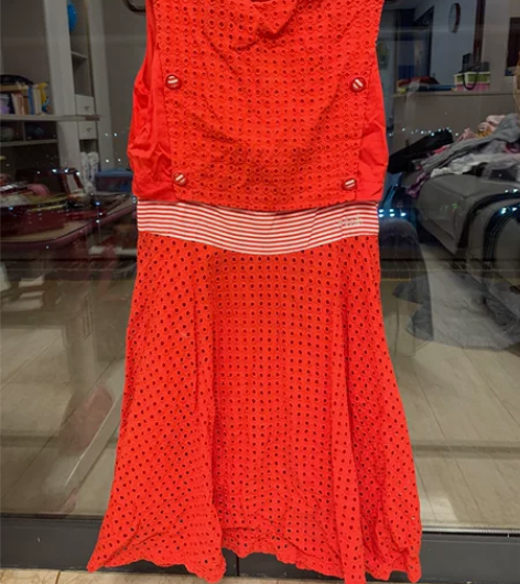 E·LAND KIDS红色长裙连衣裙 尺码...