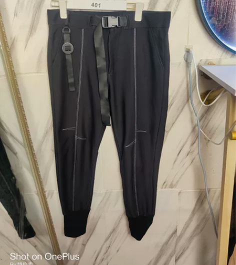 20潮牌束脚男士休闲长裤修身 小脚工装裤锥...