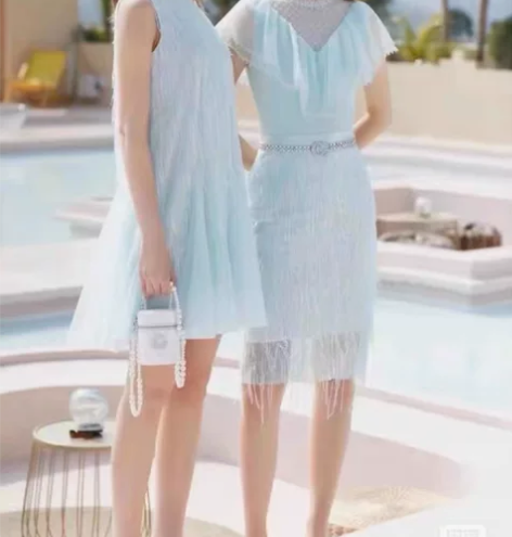 哥文花园员工特卖正品，无袖连衣裙s.L码全...