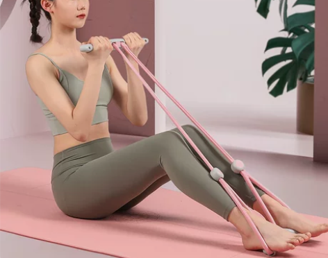 脚蹬拉力器仰卧起坐辅助器材多功能家用健身女...