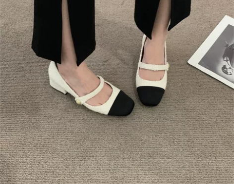 ?法式小香风单鞋晚风复古配裙子玛丽珍鞋20...