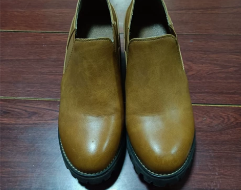 卓诗尼英伦风套脚鞋子女款秋季高跟圆头日常防...