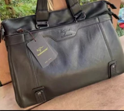 全新未使用过！牛皮包男士真皮手提公文包单肩...