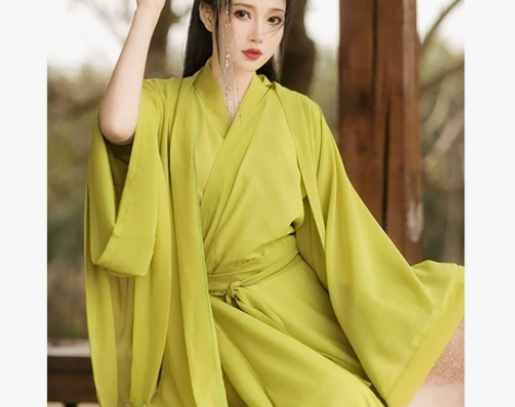正品原创汉服女魏晋古装绿色超仙气古风飘逸交...