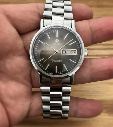 瑞士欧米茄尊达系列稀缺风骚渐变咖啡盘双历大...