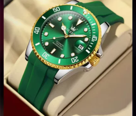 瑞士欧利时男士机械手表男款2022新款绿水...