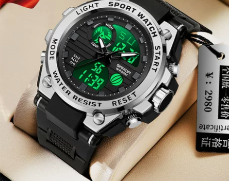 三达手表 电子男士多功能特种兵运动防水高中...