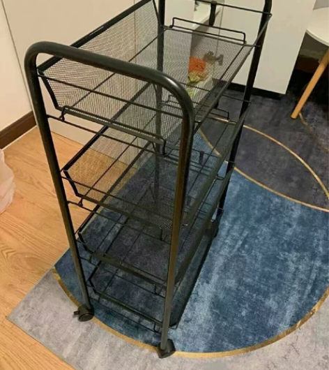 【闲置100个全新】手推车厨房置物架可移动...