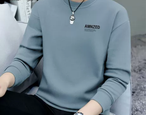 花花公子纯棉卫衣男士秋季圆领体恤长袖 休闲...