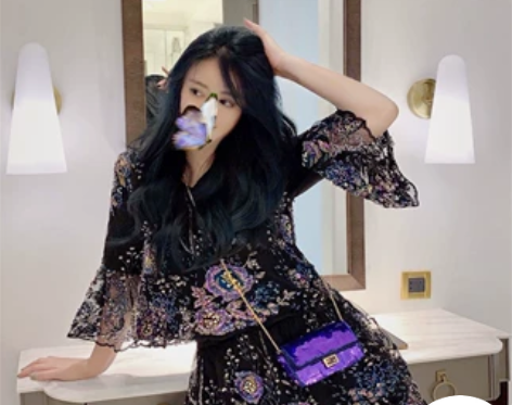 Runshop娃子手工定制重工钉珠亮片幻彩...