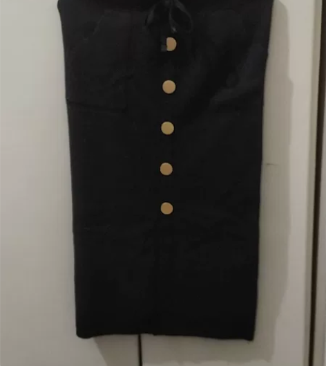 中长款针织弹力修身一步裙 腰围平铺约68,...