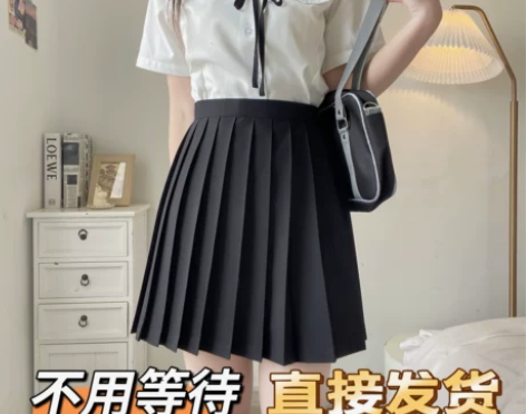 原创JK制服百褶裙短裙半身裙长裙学生校服女...