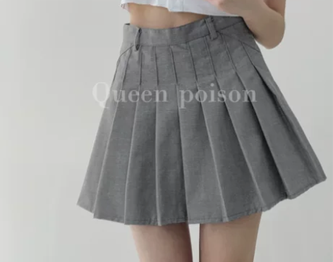 毕业生出闲置 欧美复古ins风百褶裙女高腰...