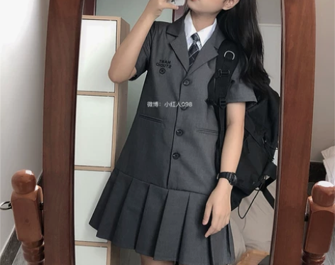 ?东岛夕子日系学院风jk制服裙正版学生连衣...