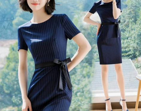 夏季女裙装2018新款显瘦气质职业装裙OL...