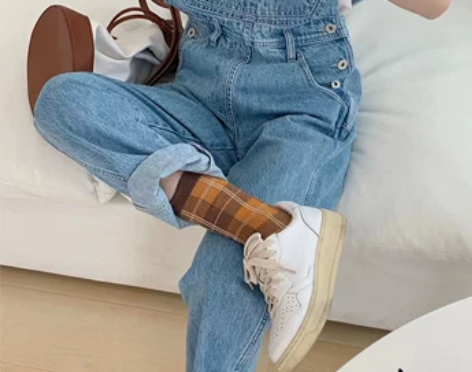 Jeans版型工艺精湛到细节的背带牛仔裤代...