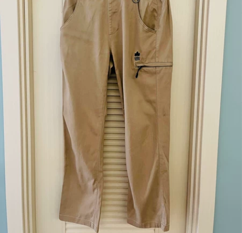 日单 卡其色 全棉休闲裤 直筒裤 腰围:6...