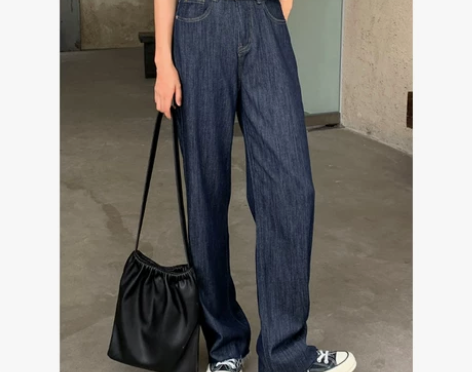 BAYUE八月 直筒牛仔裤女2022年新款...