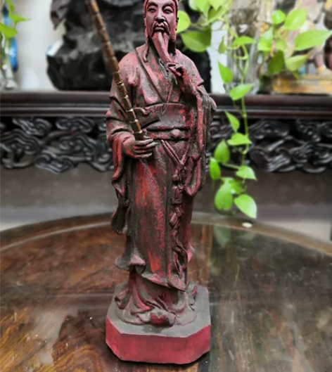 现代，木雕彩绘姜子牙，高42厘米。 感兴趣...