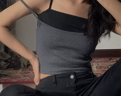 发现自制◆针织短款内搭吊带背心女夏季新款外...