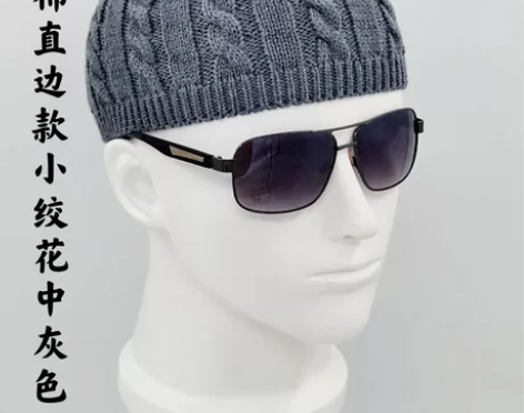 瓜皮帽 针织帽瓜皮帽新款男齐耳帽户外黑色男...