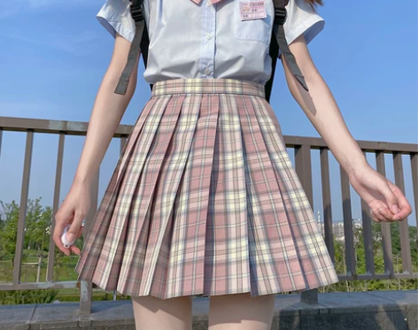 心脏地震樱奈春时原创粉色JK制服套装裙正版...