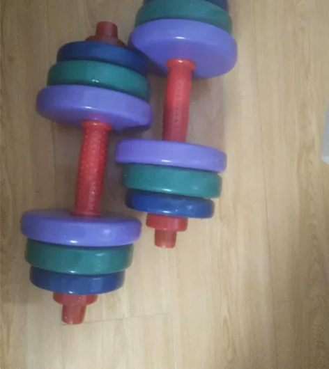 可拆卸哑铃，几乎全新未用，海阳的自提 感兴...