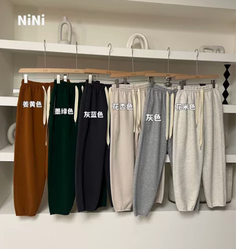 秋新品 K167韩系百搭加绒束脚卫裤(裤长...