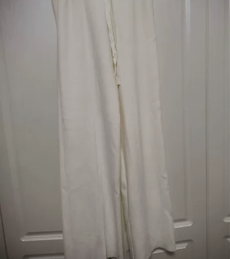 全新挂吊牌秋冬宽松高腰垂感针织羊毛绒阔腿裤...